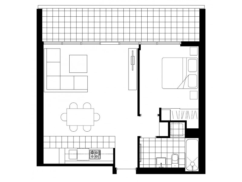 303/55 Queens Rd, Melbourne VIC 3004 Floorplan