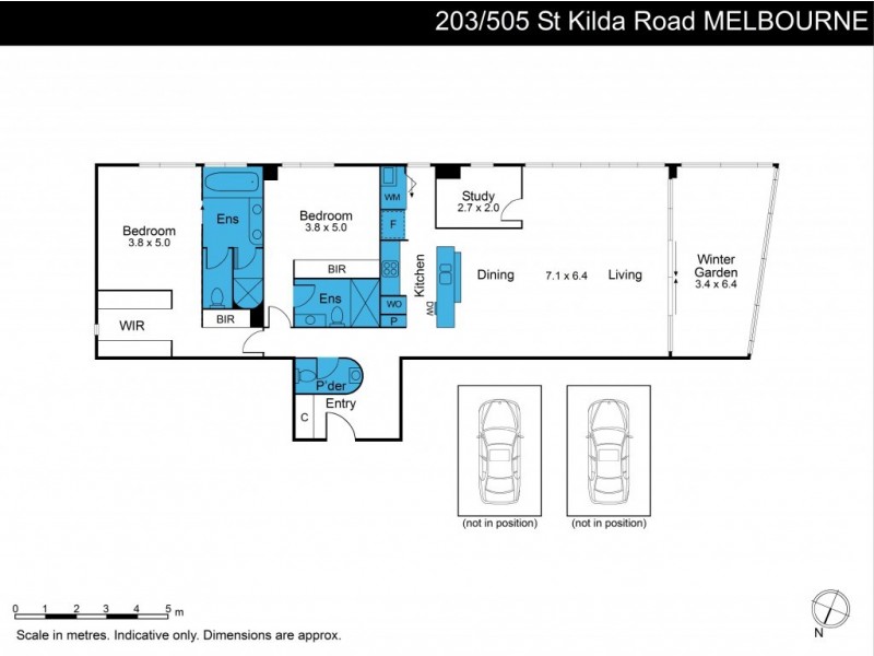 203/505 St Kilda Rd, Melbourne VIC 3004 Floorplan