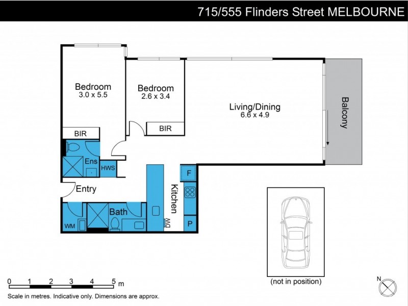715/555 Flinders Street, Melbourne VIC 3000 Floorplan