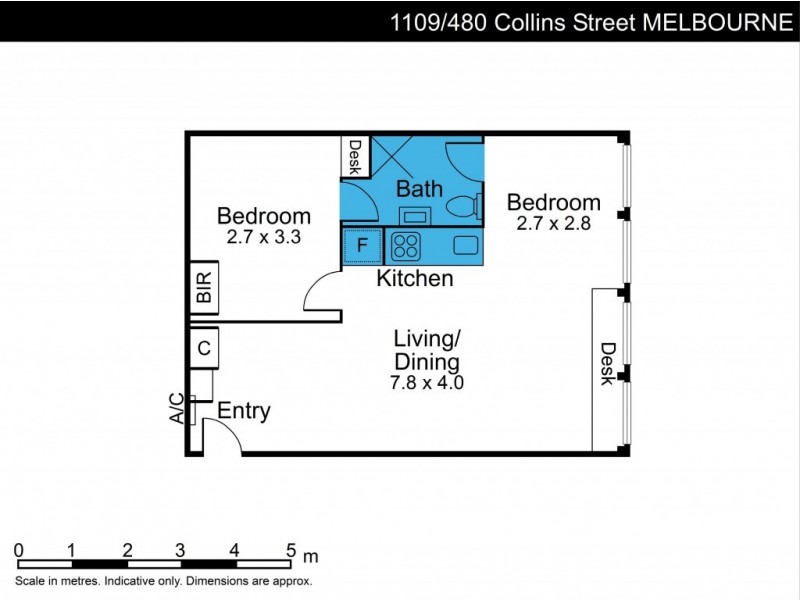 1109/480 Collins St, Melbourne VIC 3000 Floorplan