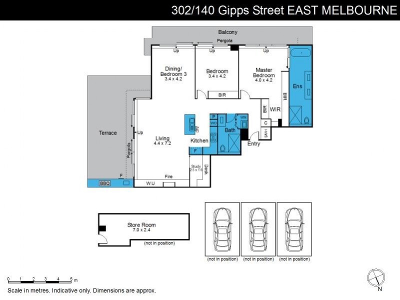 302/140 Gipps Street, East Melbourne VIC 3002 Floorplan