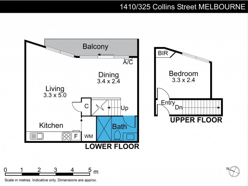 1410/325 Collins Street, Melbourne VIC 3000 Floorplan