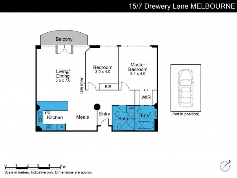 15/7 Drewery Lane, Melbourne VIC 3000 Floorplan