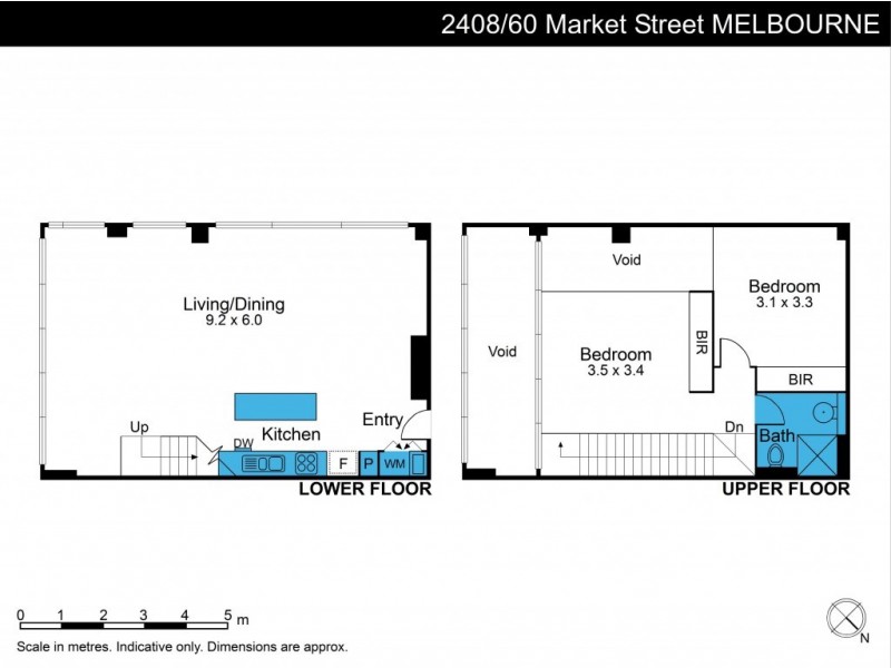 2408/60 Market Street, Melbourne VIC 3000 Floorplan