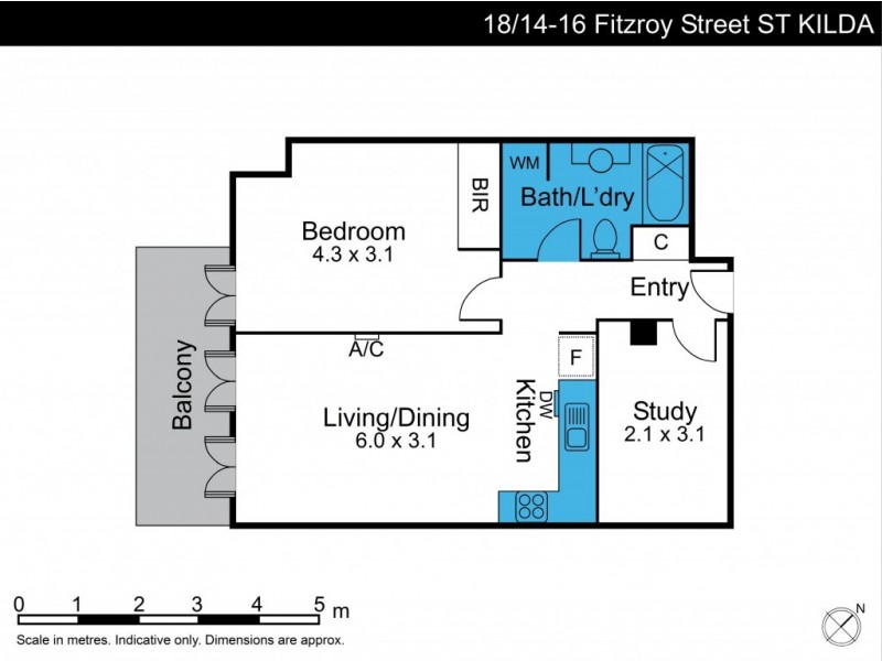 18/14-16 Fitzroy Street, St Kilda VIC 3182 Floorplan