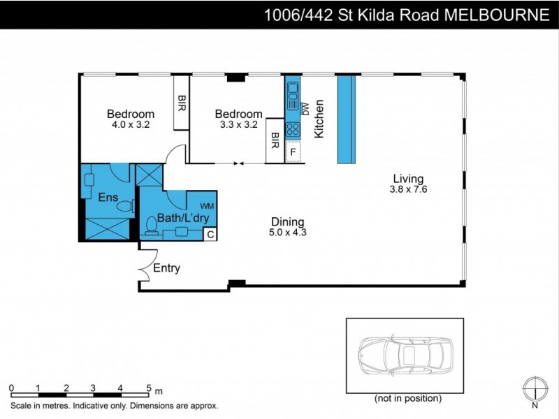 1006/442-444 St Kilda Road, Melbourne VIC 3004 Floorplan