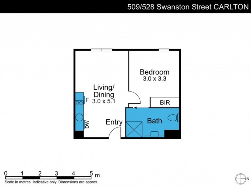 509/528 Swanston Street, Carlton VIC 3053 Floorplan