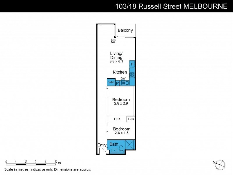 103/18 Russell Place, Melbourne VIC 3000 Floorplan