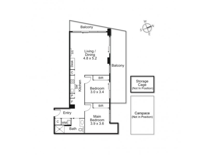612/6 Acacia Place, Abbotsford VIC 3067 Floorplan