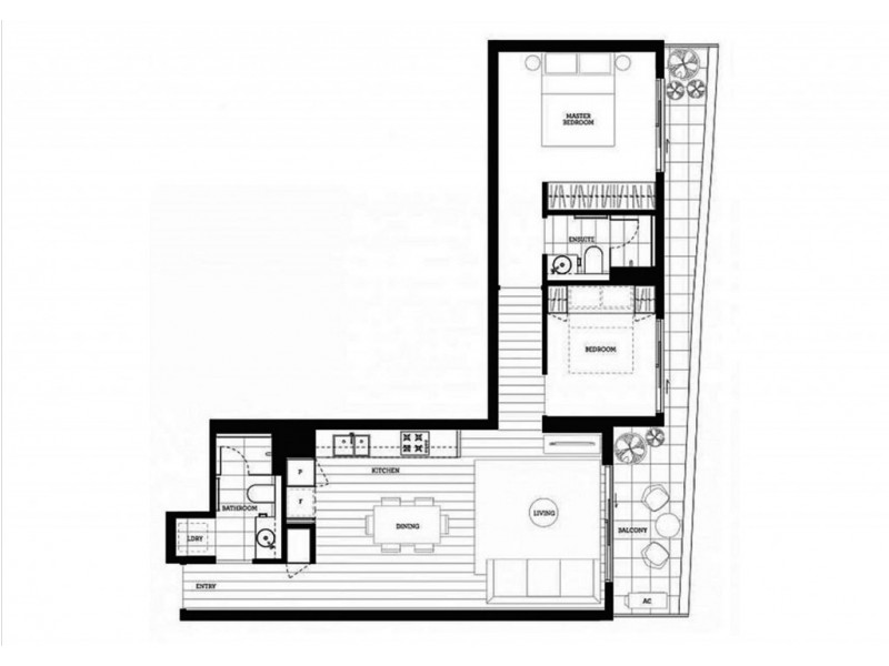 601/6 Acacia Place, Abbotsford VIC 3067 Floorplan