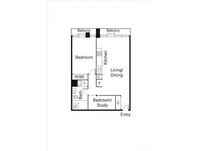 1403/1 Freshwater Place, Southbank VIC 3006 Floorplan