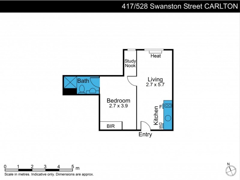 417/528 Swanston Street, Carlton VIC 3053 Floorplan