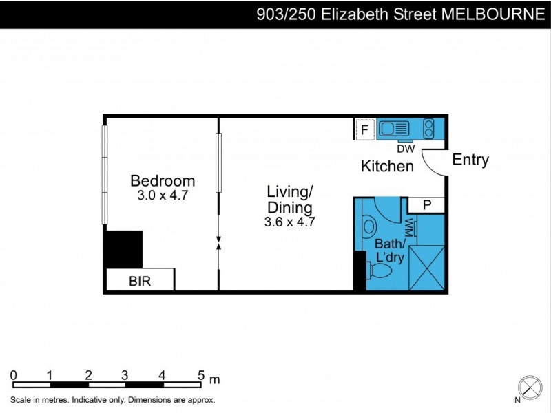 903/250 Elizabeth St, Melbourne VIC 3000 Floorplan