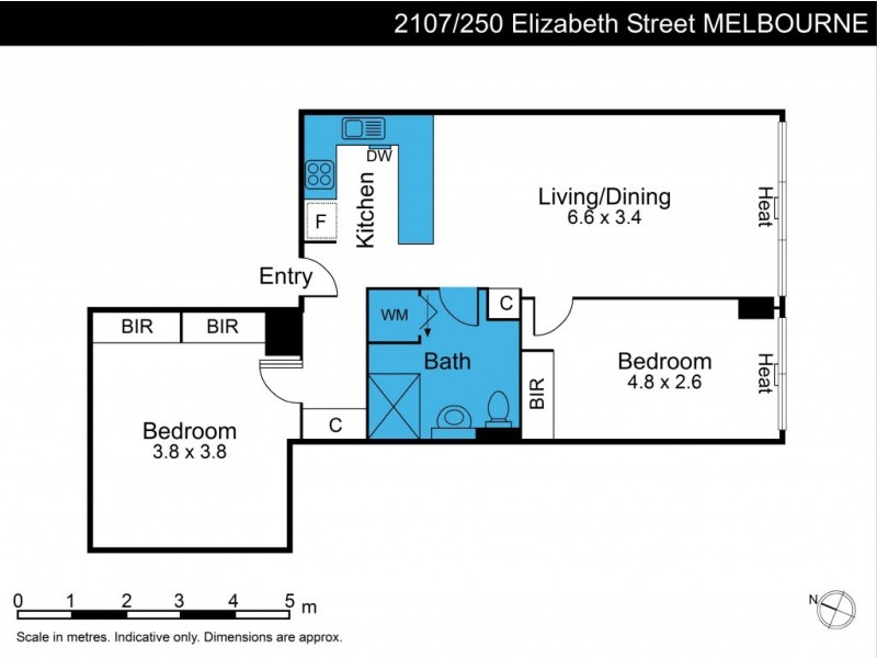 2107/250 Elizabeth Street, Melbourne VIC 3000 Floorplan
