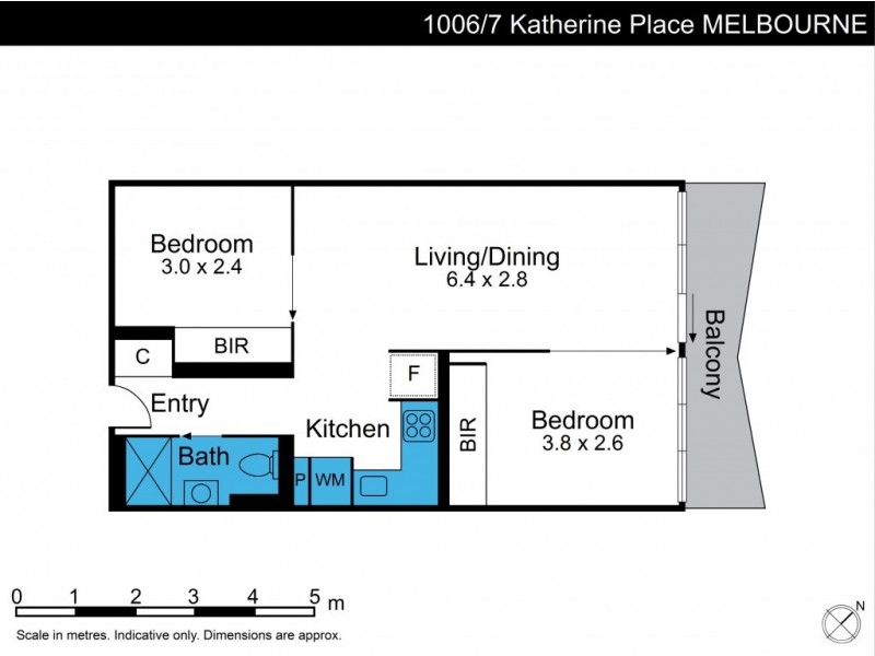 1006/7 Katherine Place, Melbourne VIC 3000 Floorplan