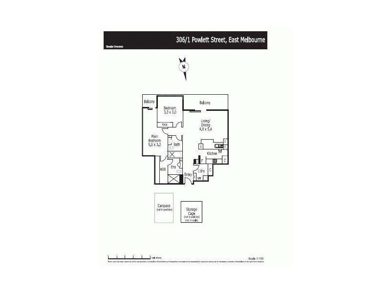 306/1 Powlett Street, East Melbourne VIC 3002 Floorplan