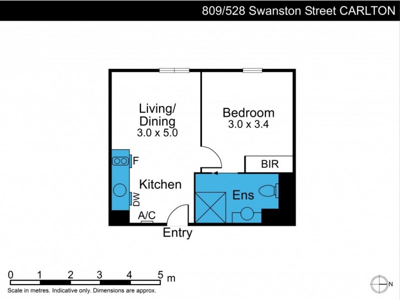 809/528 Swanston Street, Carlton VIC 3053 Floorplan