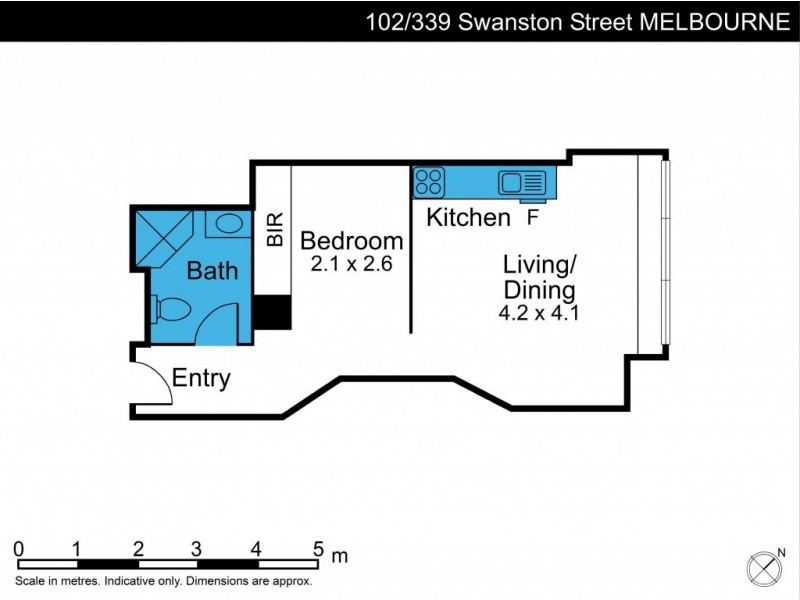 102/339 Swanston St, Melbourne VIC 3000 Floorplan