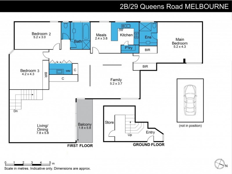 2B/29 Queens Rd, Melbourne VIC 3004 Floorplan