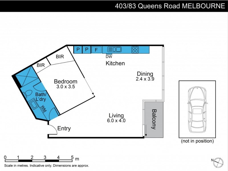 403/83 Queens Road, Melbourne VIC 3004 Floorplan