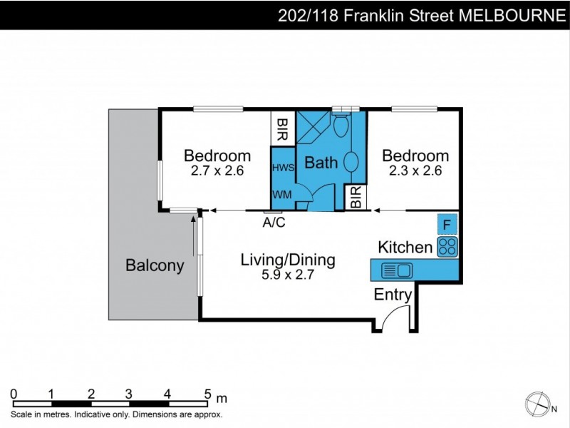 202/118 Franklin Street, Melbourne VIC 3000 Floorplan