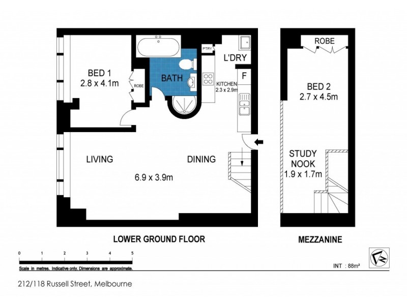 602/39 Queen Street, Melbourne VIC 3000 Floorplan