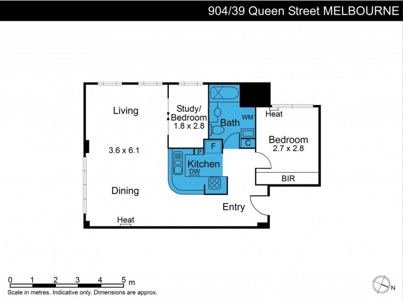 904/39 Queen Street, Melbourne VIC 3000 Floorplan