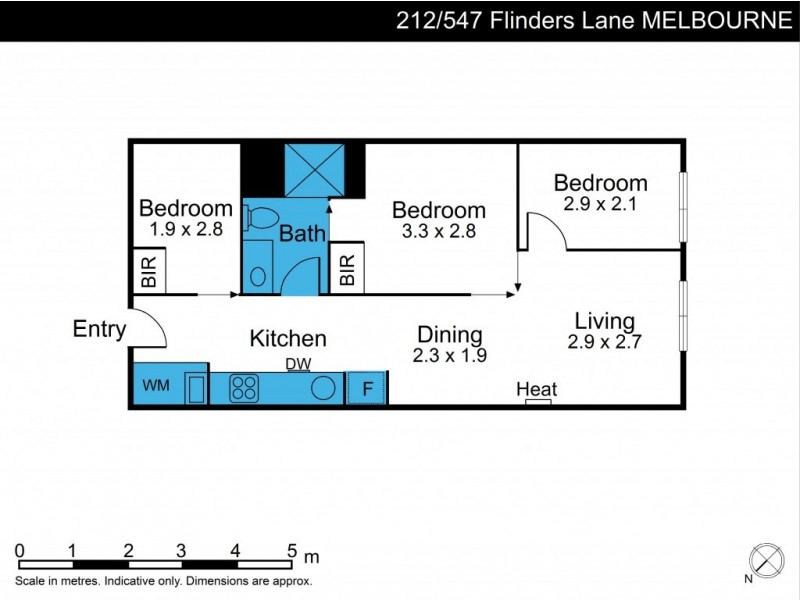 212/547 Flinders Lane, Melbourne VIC 3000 Floorplan