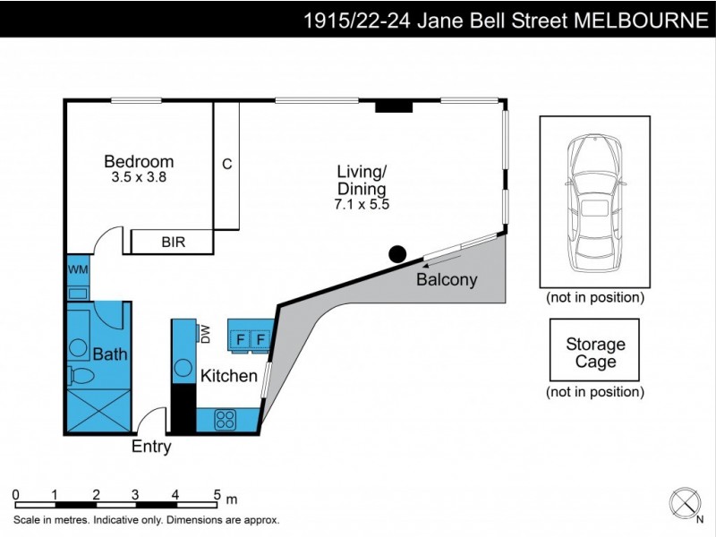 1915/22-24 Jane Bell Lane, Melbourne VIC 3000 Floorplan