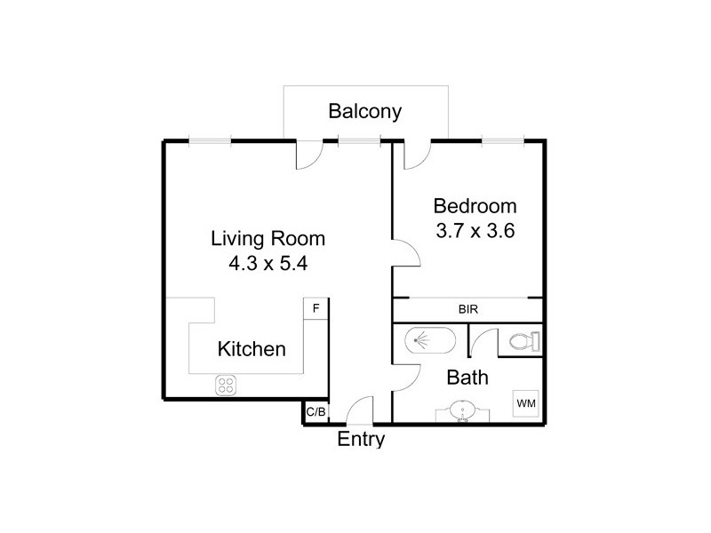 14/55 Batman Street, West Melbourne VIC 3003 Floorplan