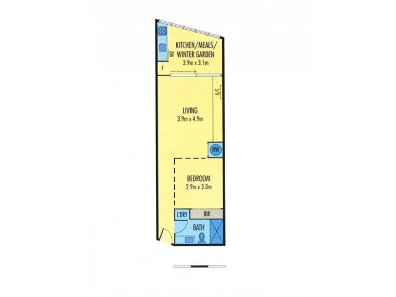 1006/565 Flinders Street, Melbourne VIC 3000 Floorplan