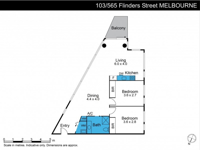 103/565 Flinders Street, Melbourne VIC 3000 Floorplan
