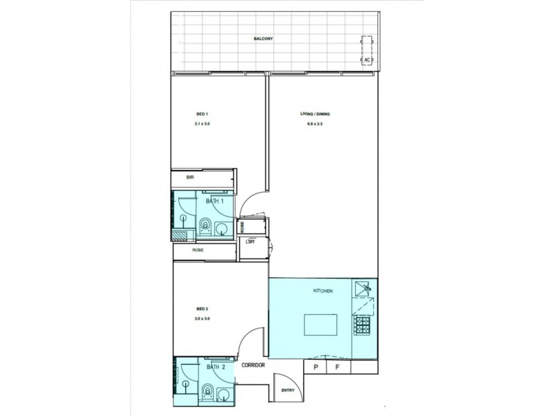 806/50 Albert Road, South Melbourne VIC 3205 Floorplan