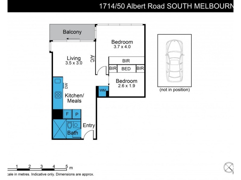 1714/50 Albert Road, South Melbourne VIC 3205 Floorplan