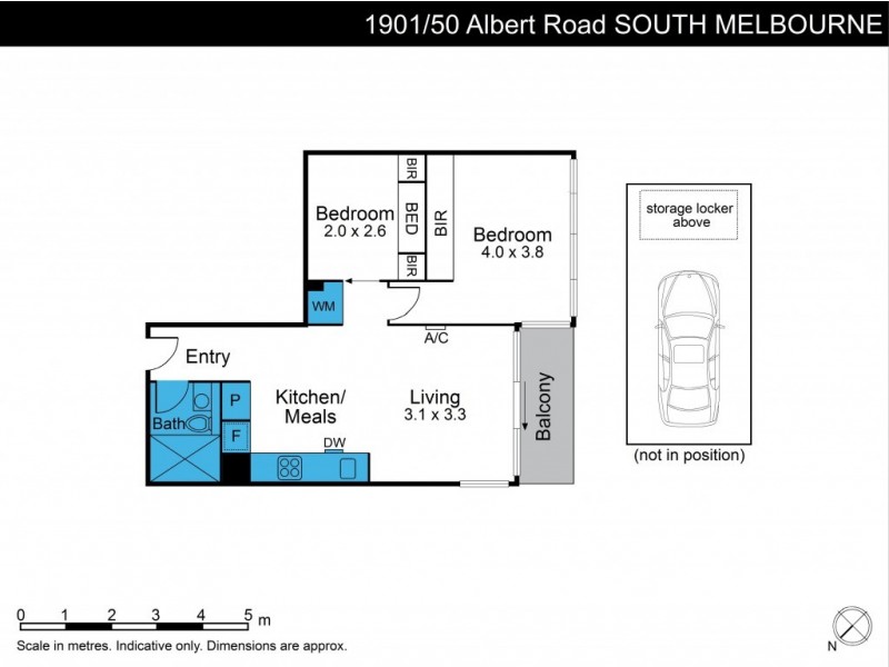 1901/50 Albert Road, South Melbourne VIC 3205 Floorplan