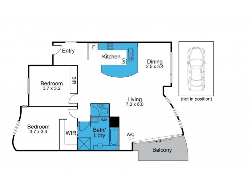 211/23 Queens Road, Melbourne VIC 3004 Floorplan
