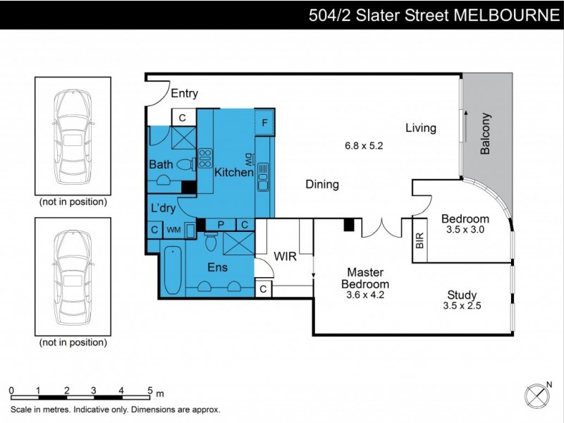 504/2 Slater Street, Melbourne VIC 3004 Floorplan