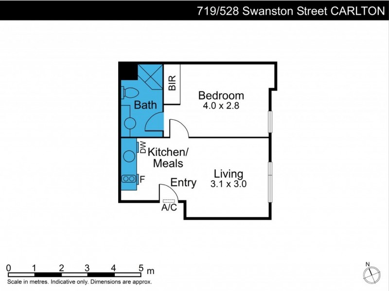 719/528 Swanston Street, Carlton VIC 3053 Floorplan