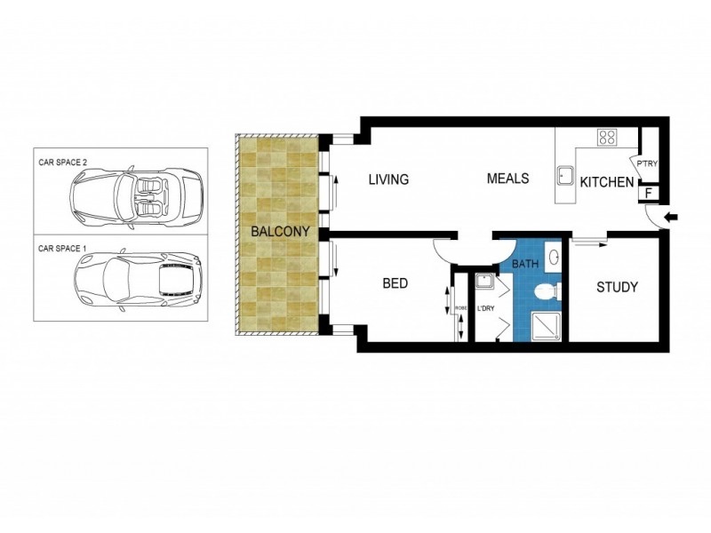 106/1 Roy Street, Melbourne VIC 3004 Floorplan