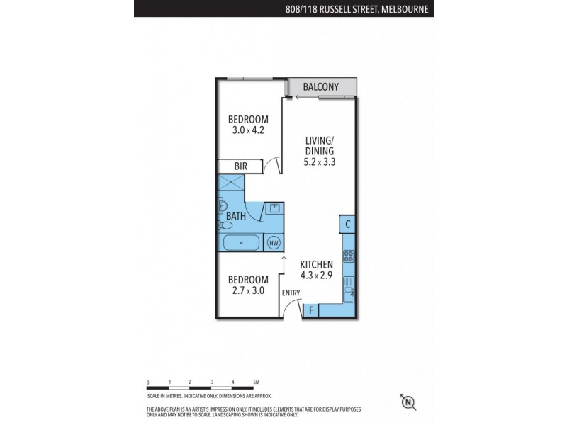 808/118 Russell Street, Melbourne VIC 3000 Floorplan