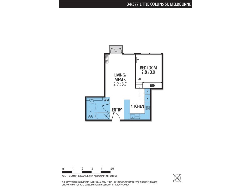 34/12 Collins Way, Melbourne VIC 3000 Floorplan