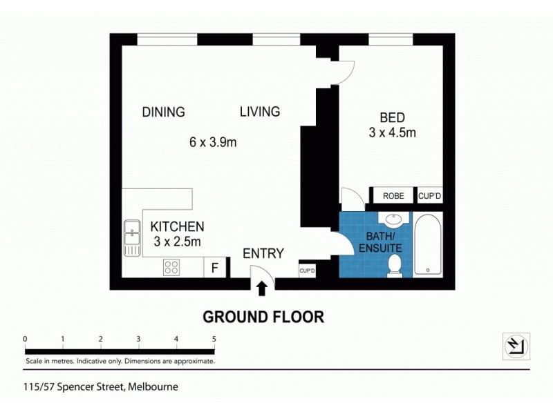 115/57 Spencer Street, Melbourne VIC 3000 Floorplan