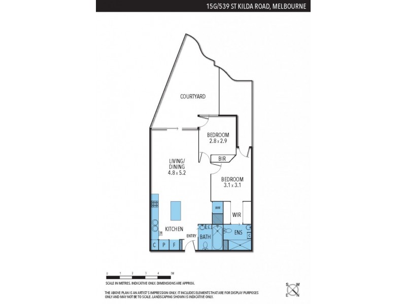 15G/539 St Kilda Road, Melbourne VIC 3004 Floorplan