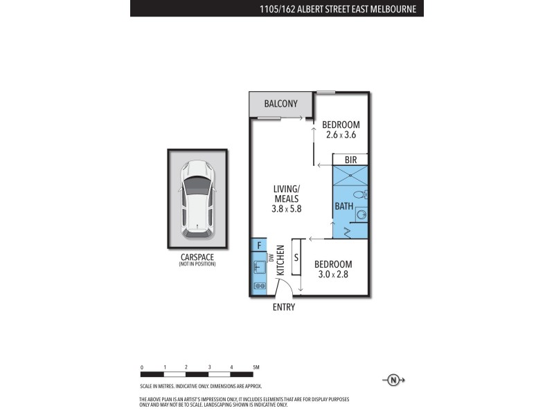 1105V/162 Albert Street, East Melbourne VIC 3002 Floorplan