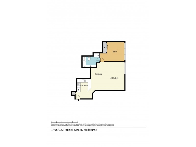 Lot 1411/222 Russell Street, Melbourne VIC 3000 Floorplan