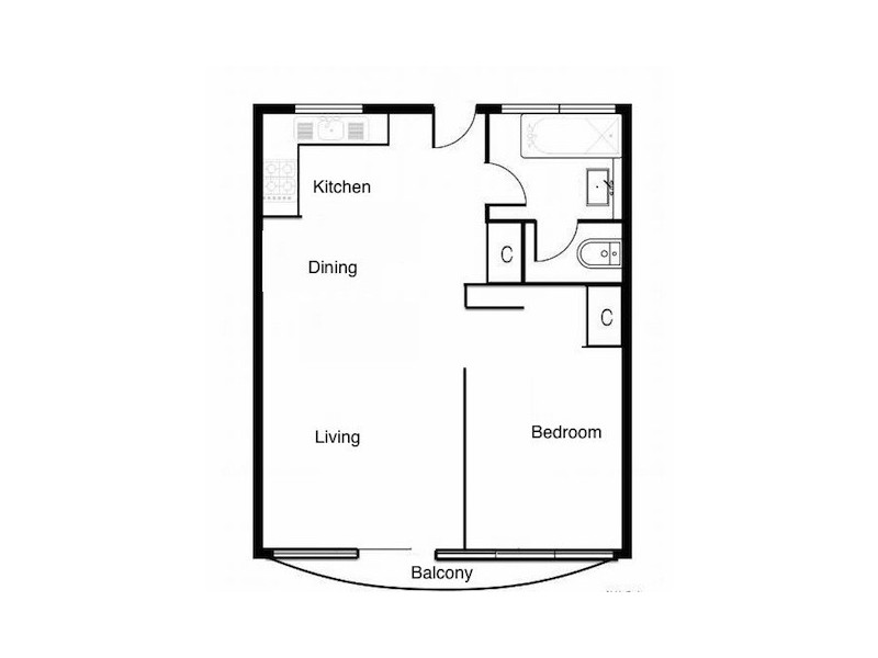 206/81 Queens Road, Melbourne VIC 3004 Floorplan