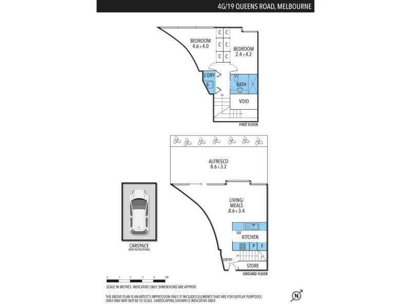 4G/19 Queens Road, Melbourne VIC 3004 Floorplan