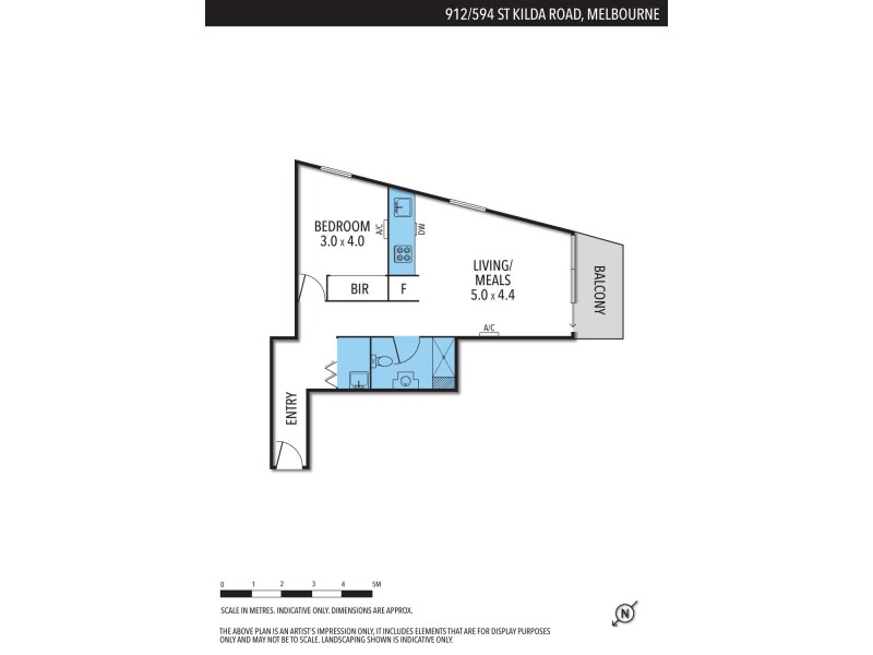 912/594 St Kilda Road, Melbourne VIC 3004 Floorplan