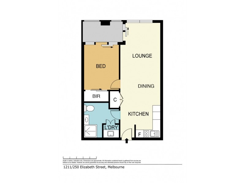 1211/250 Elizabeth Street, Melbourne VIC 3000 Floorplan