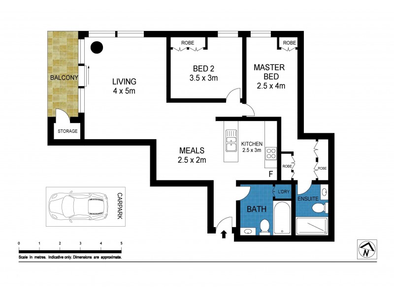 907/480 St Kilda Road, Melbourne VIC 3004 Floorplan